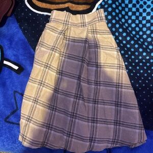 Plaid Tan Skirt